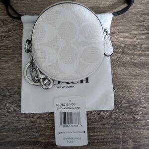 Coach Chalk White Circular Pouch